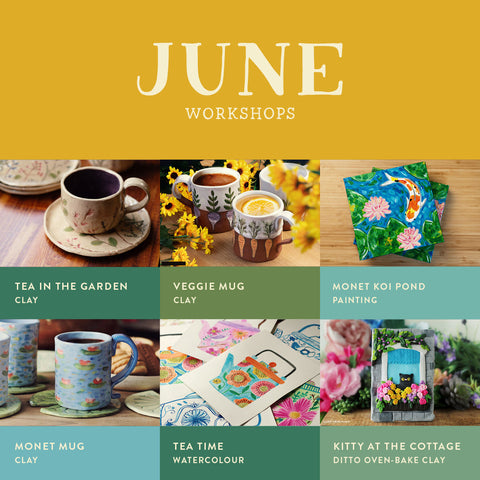 June Adult & Family | Self-Paced Workshops & Glazing